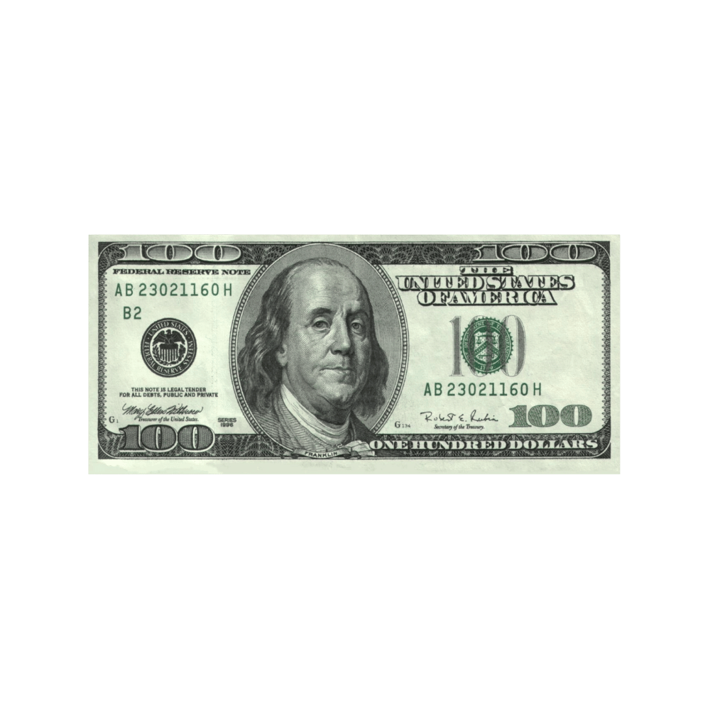 the trade room US 100 Dollar Bill Framed Print - Plain